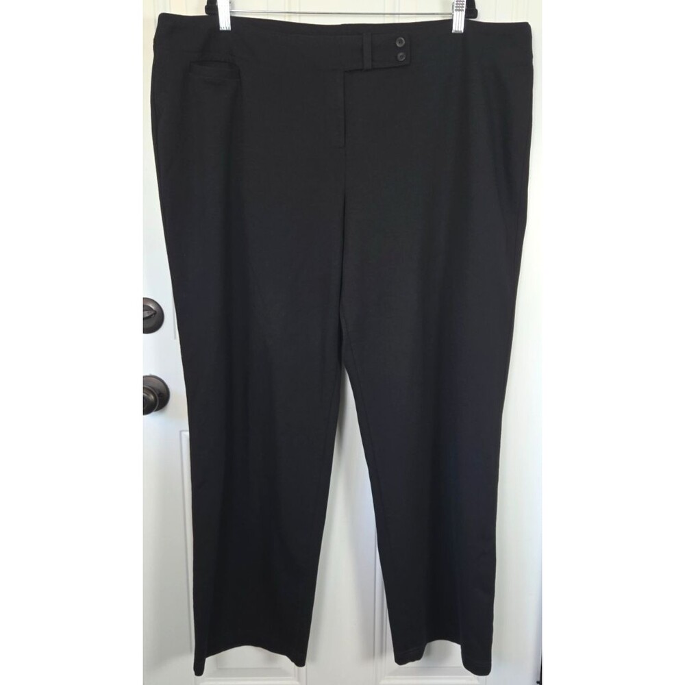 Eileen Fisher Plus Size Black Straight Leg Pants Size 3X Office Career Business